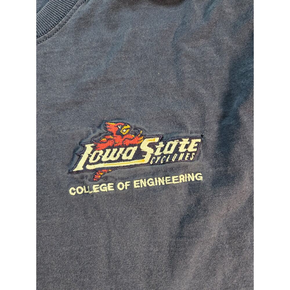 Vintage Iowa State University Men Large College OF Engineering Blue Cyclones ISU